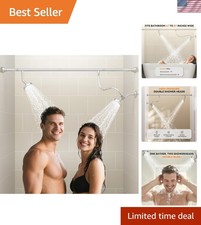 Dual Shower Head for Couples, High Pressure Double Shower Heads for Two Peopl...