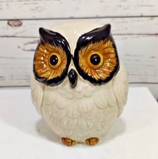 Vintage 70s Otagiri Ceramic Hand Painted Hoot Owl Bank from Japan piggy bank 