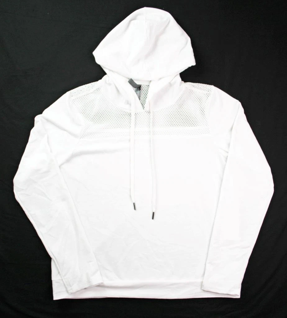 Daisy Fuentes Womens Hoodie M Sweatshirt Long Sleeve Pullover Activewear White