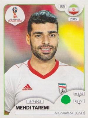 Panini Sticker Fußball WM 2018 Russia Nr. 188 Mehdi Taremi IRN Iran Bild NEU