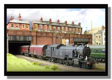 Newton Central OO gauge Thompson L1 2-6-4T loco framed picture free p&p UK