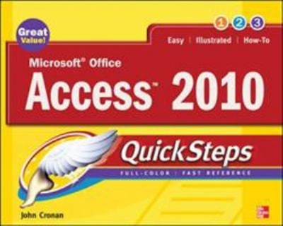 Microsoft Office Access 2010 QuickSteps Paperback John Cronan