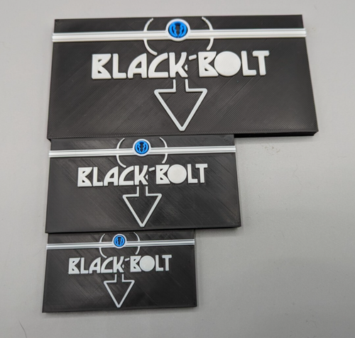 Black Bolt (inhumans) a - 250mm wide, 3D Printed logo - Desk, Door or Wall art* - Picture 2 of 2