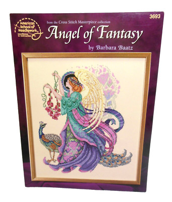 Angel of Fantasy Cross Stitch Pattern Barbara Baatz 3693 Beautiful with Peacock