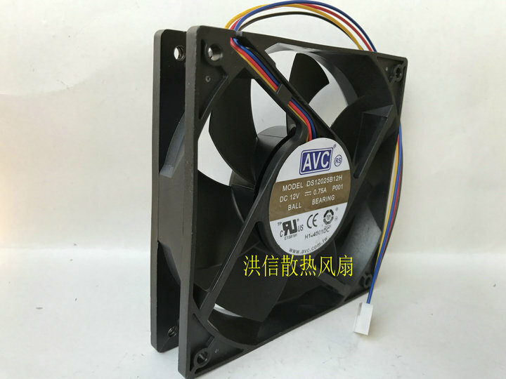 AVC DS12025B12H 12025 12V 0.75A 4-wire PWM Temperature Control Speed - Foto 8