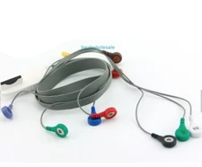 Mortara Holter Dynamic ECG Cable10 lead Wires Set Snap AHA