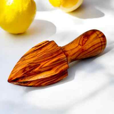 Handmade 10cm Lemon Reamer Wooden Citrus Fruit Juicer Olive Wood