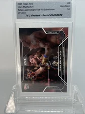 2024 Topps Now UFC 302 Islam Makhachev TCC Graded Gem Mint 10