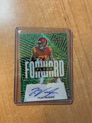 2021 Leaf Flash - Tyler Vaughns - Green Flash Forward Rookie Auto #'d 2/25 COLTS