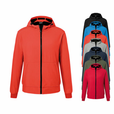 James & Nicholson Herren Mens Hooded Softshell Jacket S M L XL XXL 3XL JN1146