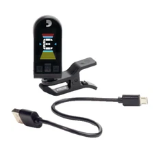D'Addario Equinox Rechargeable Clip-on Color Tuner with USB Black