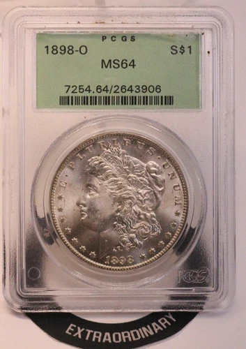 1898-O $1 Morgan Silver Dollar - PCGS MS64 GENUINE BEAUTIFUL COIN