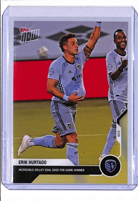 2020 TOPPS NOW MLS #36 ERIK HURTADO - PRINT RUN 50 - AMAZING WINNING VOLLEY!