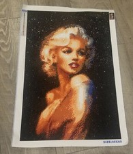 Marilyn Monroe Sparkle Rhinestone Completed Diamond Art Crystal Poster 16x24