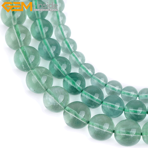Natural Round Green Fluorite Beads Loose Spacer Beads For Jewelry Making Stone - Picture 2 of 27