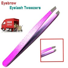 Eyebrow Eyelash Tweezers for Hair Eyebrow Plucker Puller Pink Stainless Steel
