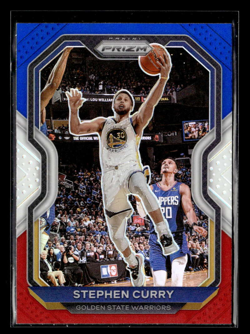 2020-21 Panini Prizm Stephen Curry #159 Red White Blue Prizm Warriors FX5484