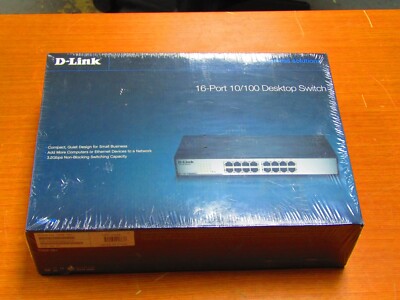   NEW D-LINK DSS-16+ 16 PORT 10/100 DESKTOP SWITCH W/ RACK MOUNT KIT UNMANAGED