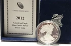 2012 W US Proof Silver Eagle $1 Original Box/Coa