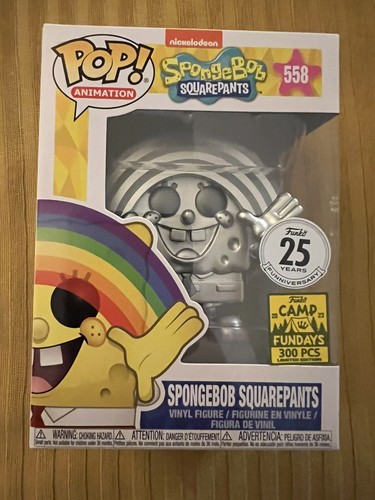 FUNKO CAMP FUNDAYS SDCC 2023 SPONGEBOB LIMITED ED OF ONLY 300 SILVER MEGA GRAIL - Picture 8 of 12