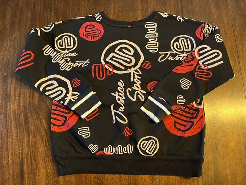 NWOT Justice Girls Red White Black Sweatshirt Shirt and Skort 10 - Picture 3 of 8