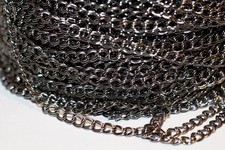 50ft Gunmetal 5x6mm Double Cable Chain Unsoldered 1 day Ship