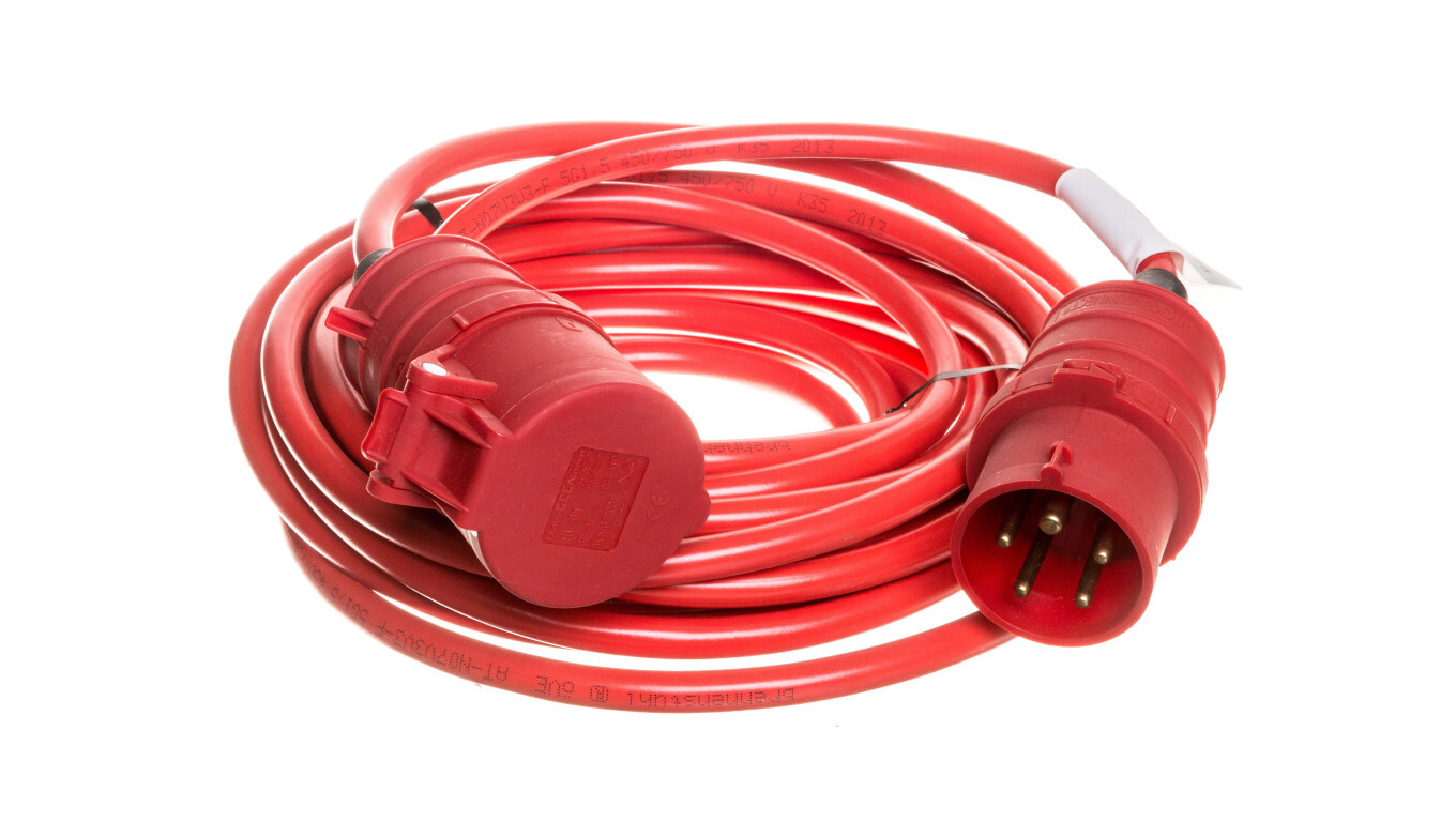 Extension cable Super-Solid IP44 10m CEE 400V/16A red AT-N07V3V3-F 5G1,5  /T2UK