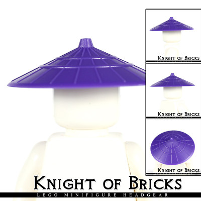 帽子 HIGO LEGO Minifigure DARK PURPLE Headgear Hat Conical Asian Samurai