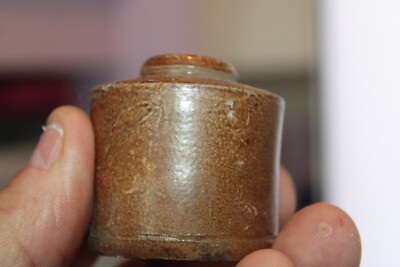 Antique, 2'', Stone Glazed, PENNY, Ink Bottle, Item # A - 5110