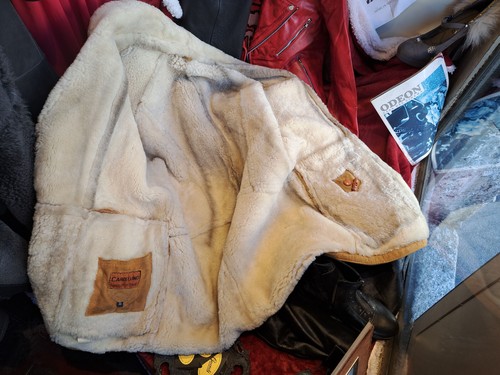 Cappotto montone shearling montgomery beige vintage anni 80 90 taglia unica over - Foto 11 di 13