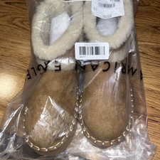 American Eagle Brown Faux Fur Lined Slippers Size 8
