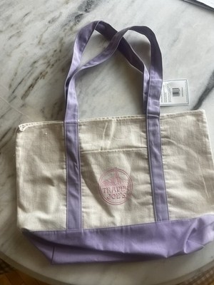 Trader Joe s Canvas Large Purple Shopping Bag Limited  Tote Lavender New W/Tags