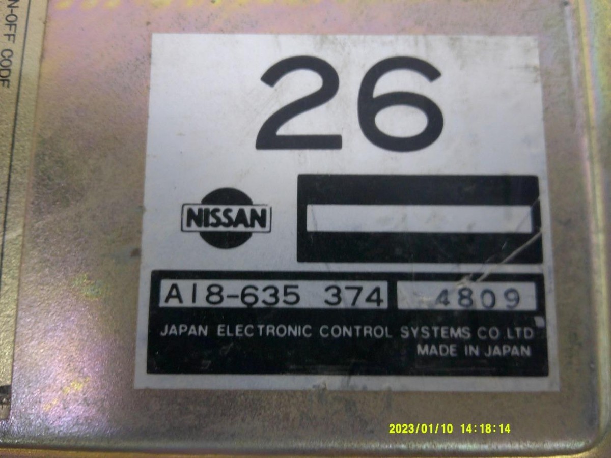 ENGINE COMPUTER NISSAN 300ZX 1985 1985 A18-635 374 A18635374