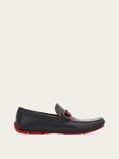 FERRAGAMO MEN'S BLACK CALF LEATHER LOAFERS MSRP 810