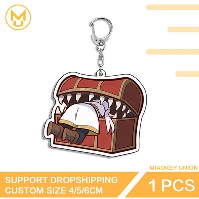 Amusing Frieren In The Box Waifu Anime key holder Animated Cartoon Badge Holder 