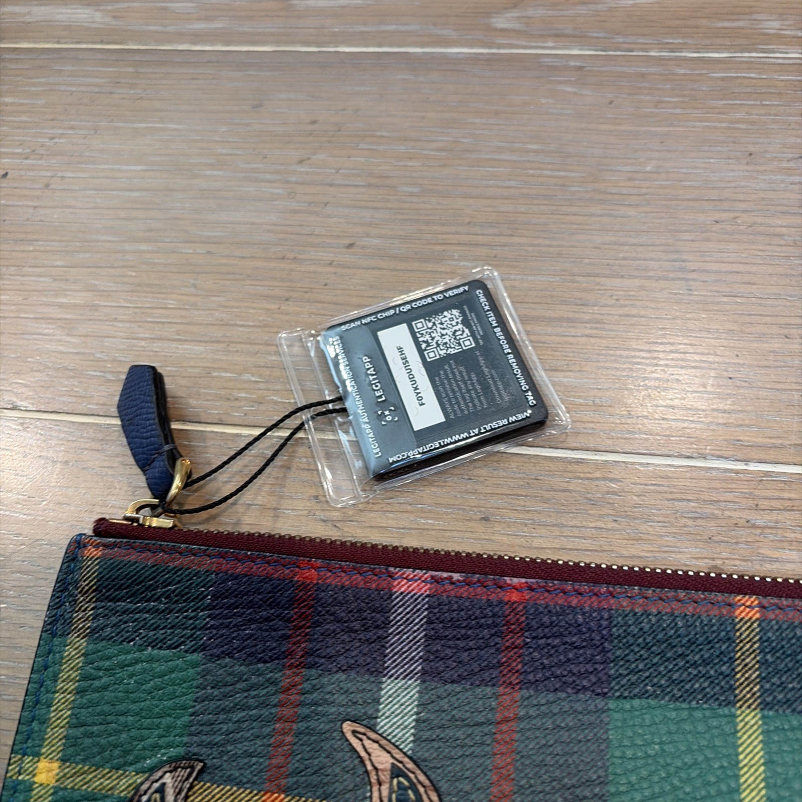 RARE Burberry Leather Check Monster Studs Clutch Bag w/COA image 9