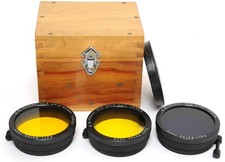  Zeiss Jena RARE 3x Filter Kit 74.5mm in wooden box