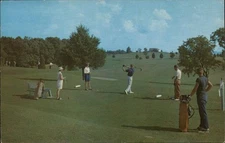 Ashburnham, Massachusetts MA Golfers Teeing Off Tichnor Chrome Vintage Postcard