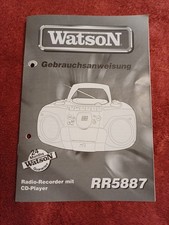 Instrukcja obsługi Watson RR5887 Nagrywarka radiowa z odtwarzaczem CD