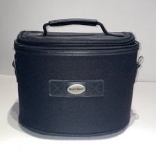 Travel Gear Black Nylon Camera Compact Case w/ Strap, Zipper Closure