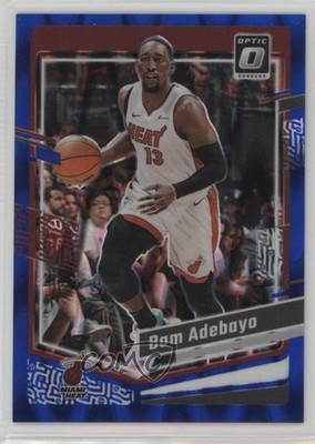 2023-24 Panini Donruss Optic Blue Seismic Prizm 42/249 Bam Adebayo #13 11h3