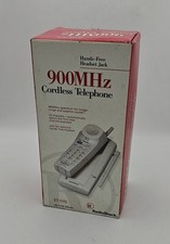 New NOS RadioShack ET-1115 900 MHz Cordless Home Work Telephone White 43-1115