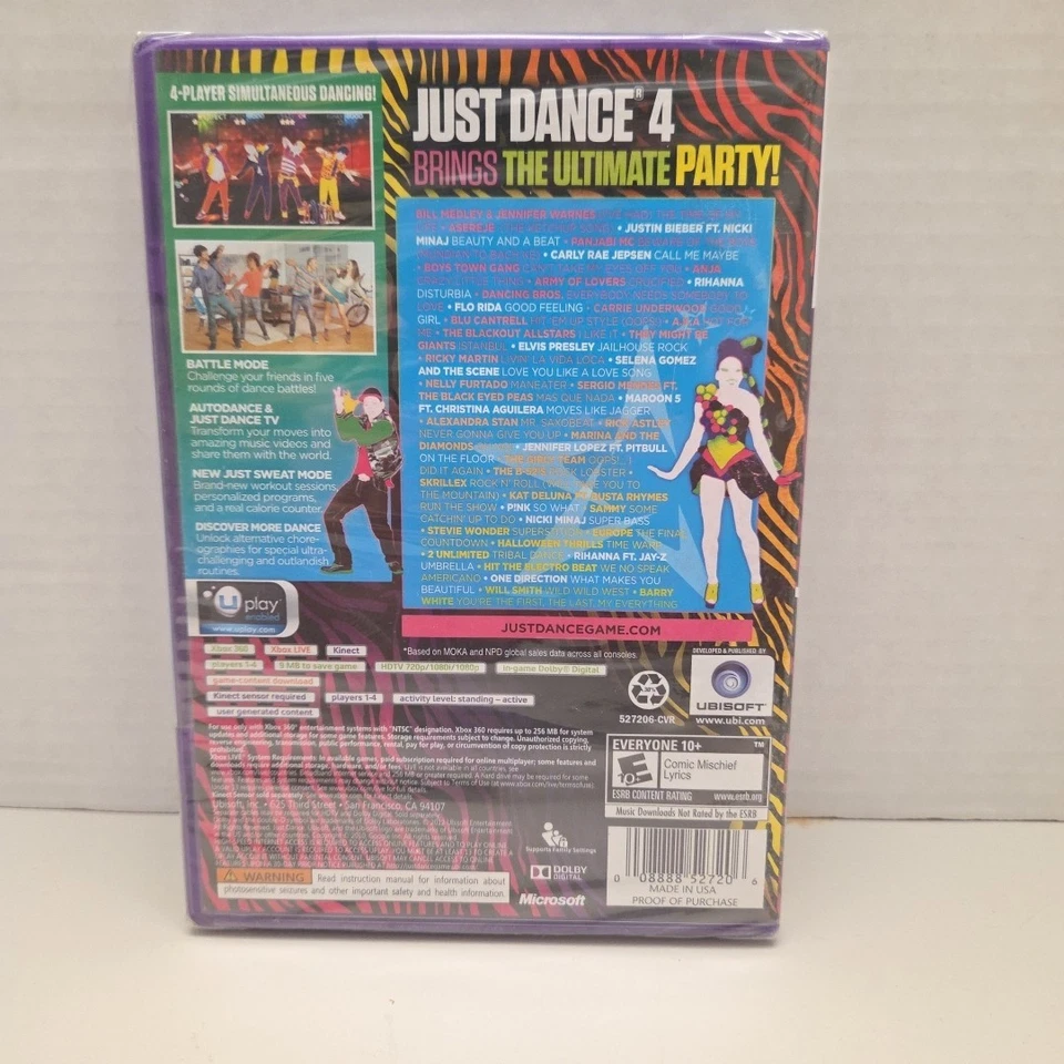 Xbox 360 Kinect Just Dance 4 Bran New Sealed - Image 2 of 4