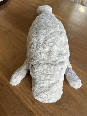 Jellycat Billow Manatee Plush Polka Dot Gray Retired Rare Soft 15 
