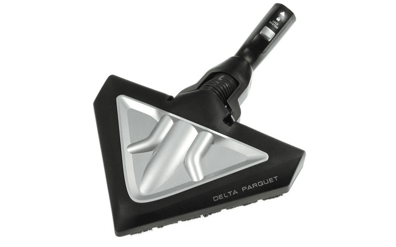 Brosse delta triangulaire noire avec semelle glissante pour sols et tapis