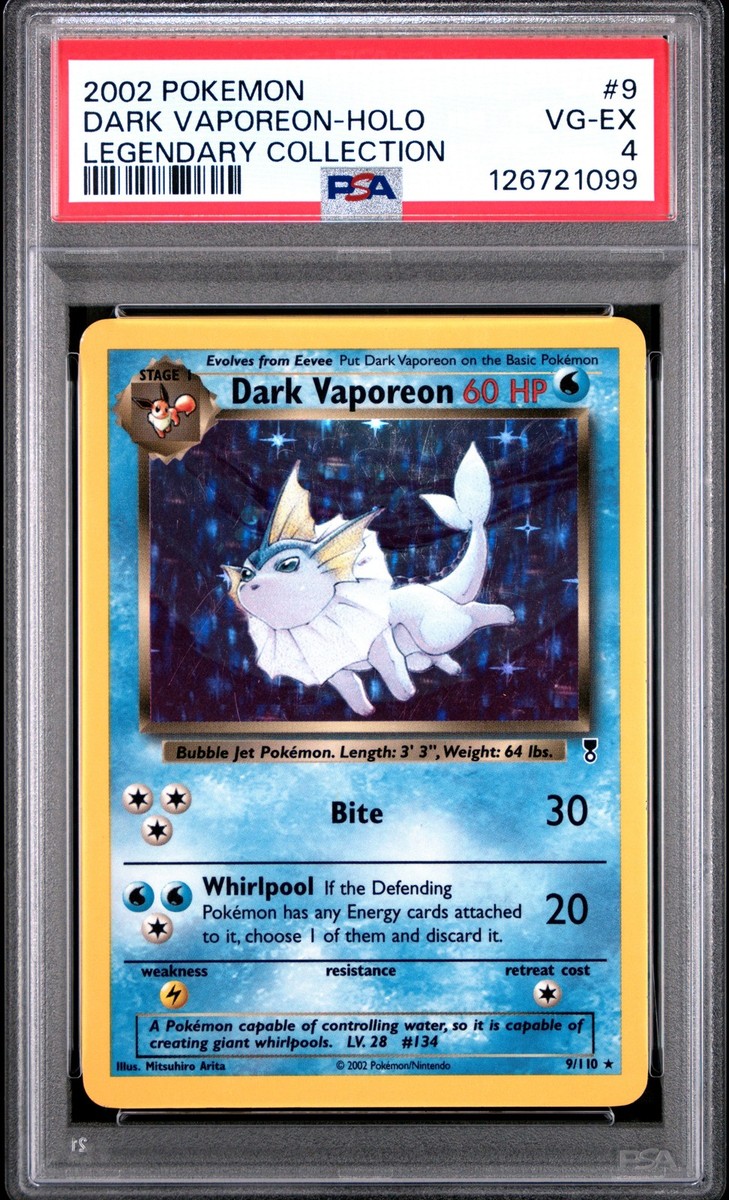 2002 POKEMON LEGENDARY COLLECTION #9 DARK VAPOREON-HOLO PSA 4 | eBay