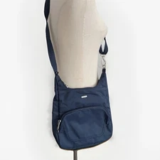 Travelon Anti-Theft Classic Messenger Bag RFID Blocking Crossbody Dark Blue