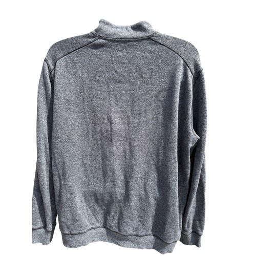 PARADISE COLLECTION 1/4 Zip Pullover Cotton Knit Sweater SZ L GRAY Mock Neck - Picture 3 of 4