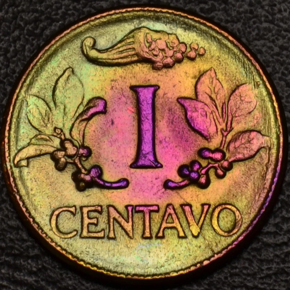 *ERROR* 1966/6 RPD & DIE CRACKS Colombia 1 Centavo BREATHTAKING TONING (51-7) - Image 3 of 4