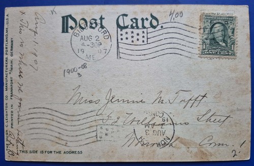 Bidderford Pool, ME. Postal de Norwoods Wharf and Saco River - 1907 - Imagen 2 de 2